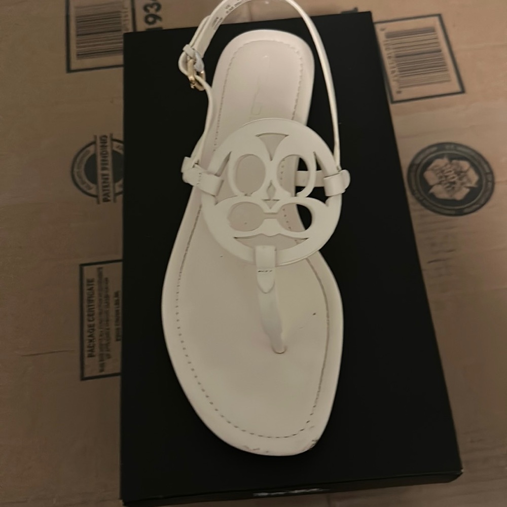 White Coach sandals